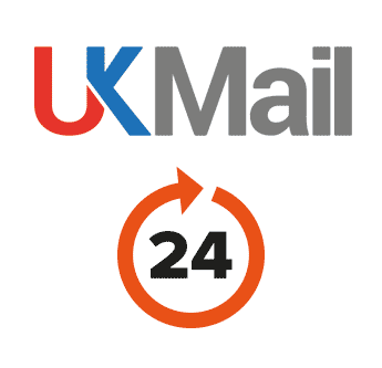 UK Mail logos - our canvases are sent with these couriers